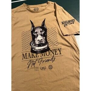 Men’s CR-24 Chrome Edge T-Shirt LARGE Make Money Embroidered Stitched Bordo